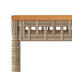 HKH Mesa de Jardim 38x38x42 Cm Vime Pe/acácia Mistura de S - Bege