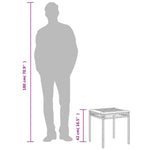HKH Mesa de Jardim 38x38x42 Cm Vime Pe/acácia Mistura de S - Bege