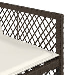 HKH 5 Pcs Conjunto Jantar P/ Jardim C/ Almofadões Vime Pe Castanho - Marrom
