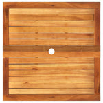 HKH Mesa de Jardín de Mimbre y Madera de Acacia - Beige