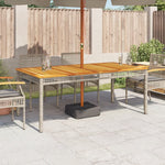 Mesa de Jardín HKH de Ratán y Madera de Acacia - Gris
