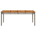 Mesa de Jardín HKH de Ratán y Madera de Acacia - Gris