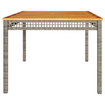 Mesa de Jardín HKH de Ratán y Madera de Acacia - Gris
