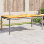 Mesa de Jardín HKH de Ratán y Madera de Acacia - Gris
