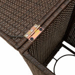 HKH Cobertura para Botija de Gás 40x40x60 Cm Vime Pe Castanho - Marrom