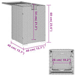 HKH Cobertura para Botija de Gás 40x40x60 Cm Vime Pe - Cinzento