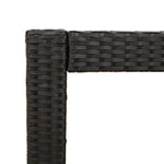 HKH Mesa Apoio Jardim C/ Tampo Madeira Vime Pe - Preto
