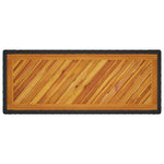 HKH Mesa de Jardim com Tampo de Madeira Vime Pe - Preto