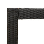 HKH Mesa de Jardim com Tampo de Madeira Vime Pe - Preto