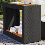 HKH Mesa de Jardim com Tampo de Madeira Vime Pe - Preto