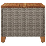 HKH Mesa de Jardim 45x45x37 Cm Vime Pe e Madeira de Acácia - Cinzento