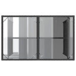 HKH Mesa de Jardim com Tampo de Vidro 110x68x70 Cm Vime Pe - Preto