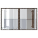 HKH Mesa de Jardim com Tampo de Vidro 110x68x70 Cm Vime Pe Castanho - Marrom