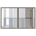 HKH Mesa de Jardim com Tampo de Vidro 110x68x70 Cm Vime Pe Cinza - Cinzento