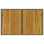 HKH Mesa de Jardim com Tampo de Madeira 110x68x70 Cm Vime Pe Cinza - Cinzento