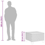 HKH Mesa de Jardim 55x55x36 Cm Vime Pe e Madeira de Acácia - Cinzento