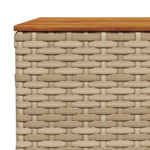 HKH Mesa de Jardim 55x55x36 Cm Vime Pe e Madeira de Acácia - Bege