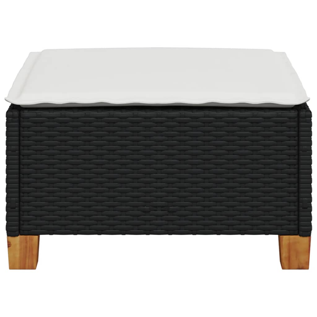 HKH Banco de Jardim com Almofadão 63,5x56x32 Cm Vime Pe - Preto