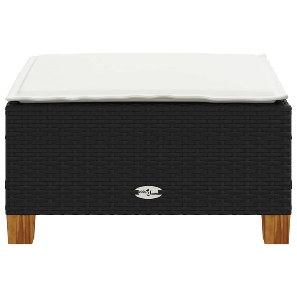 HKH Banco de Jardim com Almofadão 63,5x56x32 Cm Vime Pe - Preto
