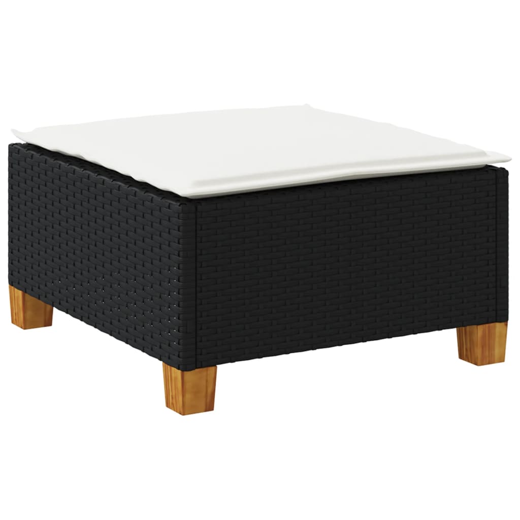 HKH Banco de Jardim com Almofadão 63,5x56x32 Cm Vime Pe - Preto