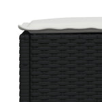 HKH Banco de Jardim com Almofadão 63,5x56x32 Cm Vime Pe - Preto
