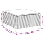 HKH Banco de Jardim com Almofadão 63,5x56x32 Cm Vime Pe - Preto