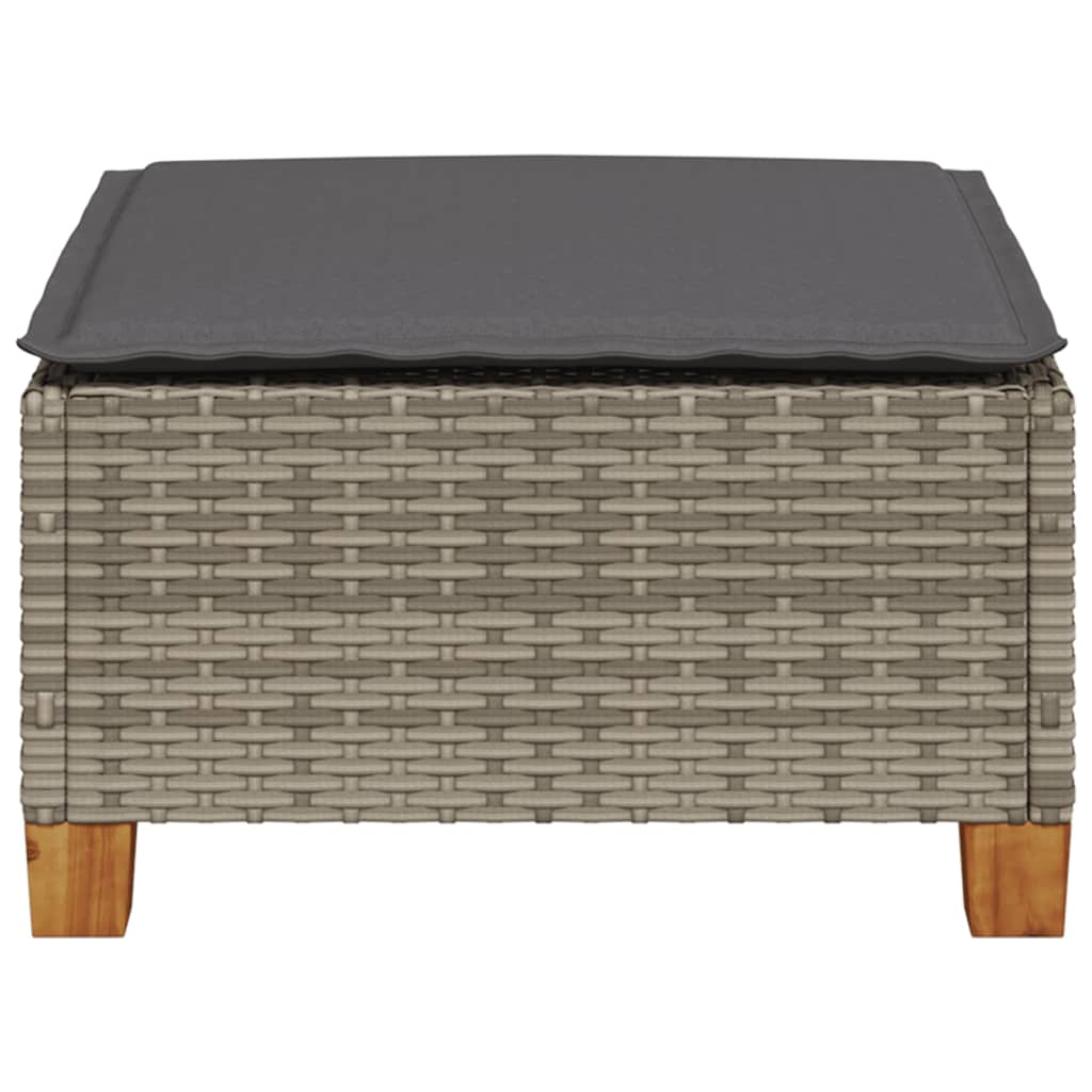 HKH Banco de Jardim com Almofadão 63,5x56x32 Cm Vime Pe - Cinzento