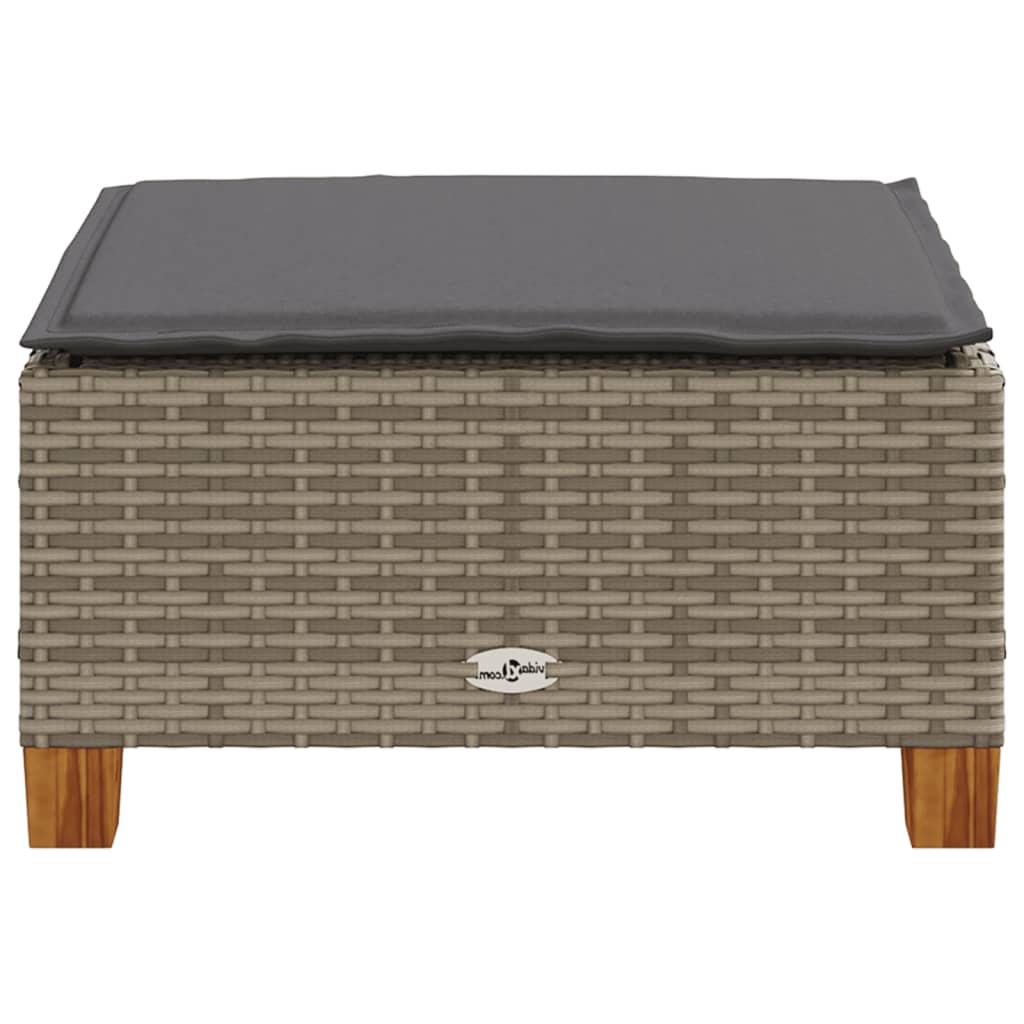 HKH Banco de Jardim com Almofadão 63,5x56x32 Cm Vime Pe - Cinzento