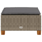 HKH Banco de Jardim com Almofadão 63,5x56x32 Cm Vime Pe - Cinzento