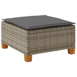HKH Banco de Jardim com Almofadão 63,5x56x32 Cm Vime Pe - Cinzento