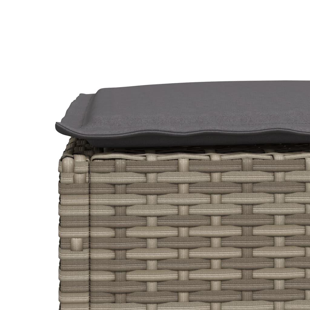 HKH Banco de Jardim com Almofadão 63,5x56x32 Cm Vime Pe - Cinzento