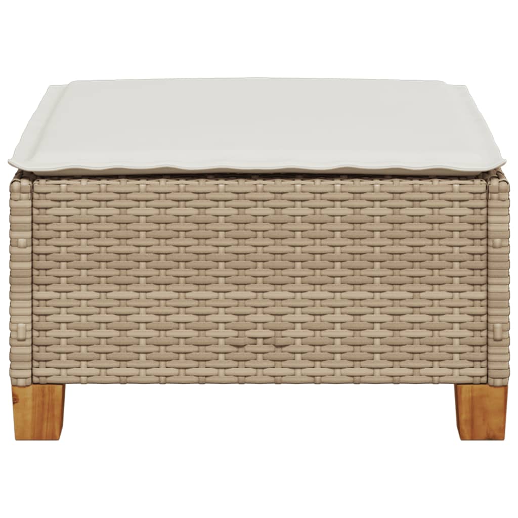 HKH Banco de jardín con cojín 63,5x56x32 Cm Ratán PE - Beige