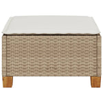 HKH Banco de jardín con cojín 63,5x56x32 Cm Ratán PE - Beige