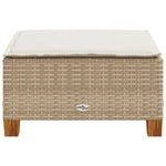 HKH Banco de jardín con cojín 63,5x56x32 Cm Ratán PE - Beige