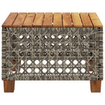 HKH Mesa de Jardim 55x55x36 Cm Vime Pe e Madeira de Acácia - Cinzento