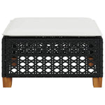 HKH Banco de Jardín con Cojín 63,5x56x32 Cm Ratán Pe - Negro