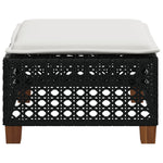 HKH Banco de Jardín con Cojín 63,5x56x32 Cm Ratán Pe - Negro