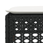 HKH Banco de Jardín con Cojín 63,5x56x32 Cm Ratán Pe - Negro