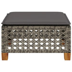 HKH Banco de Jardim com Almofadão 63,5x56x32 Cm Vime Pe - Cinzento