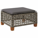 HKH Banco de Jardim com Almofadão 63,5x56x32 Cm Vime Pe - Cinzento