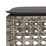 HKH Banco de Jardim com Almofadão 63,5x56x32 Cm Vime Pe - Cinzento