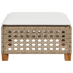 HKH Banco de Jardim com Almofada 63,5x56x32 Cm Vime Pe - Bege