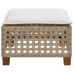 HKH Banco de Jardim com Almofada 63,5x56x32 Cm Vime Pe - Bege