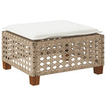 HKH Banco de Jardim com Almofada 63,5x56x32 Cm Vime Pe - Bege