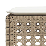 HKH Banco de Jardim com Almofada 63,5x56x32 Cm Vime Pe - Bege