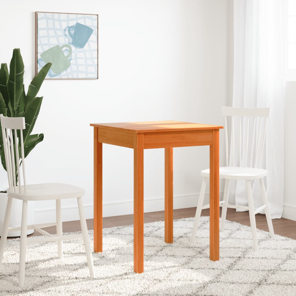 Mesa de comedor HKH de madera maciza, marrón, encerada, de pino