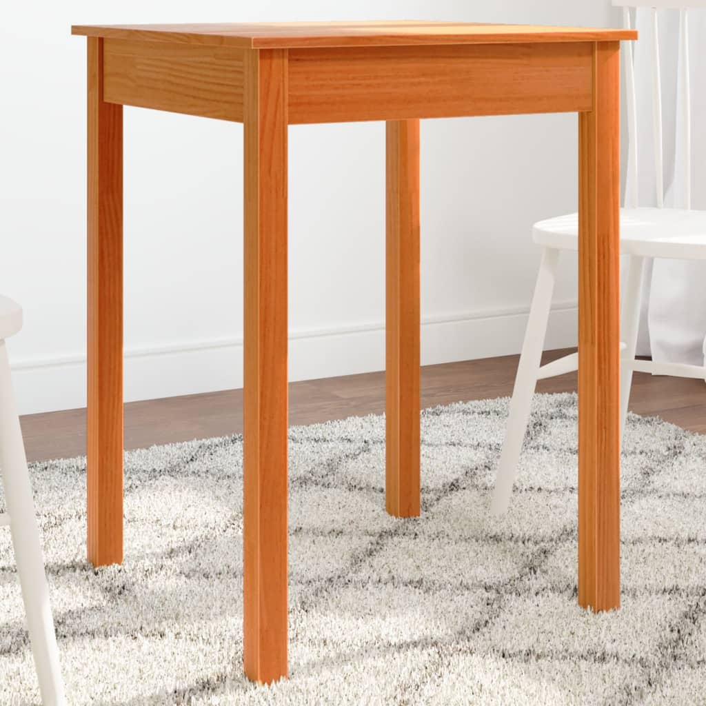Mesa de comedor HKH de madera maciza, marrón, encerada, de pino