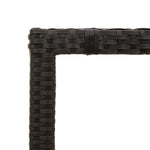 HKH Mesa de Jardim com Tampo de Vidro Vime Pe - Preto