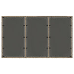 Mesa de jardín HKH con tapa de cristal de ratán PE - Gris