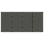 HKH Mesa de Jardim com Tampo de Vidro Vime Pe - Preto
